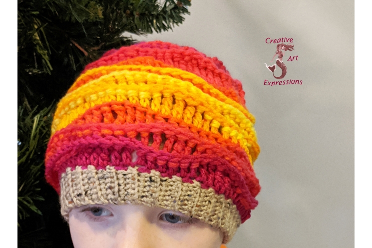 Sunset Sea, Sea Breeze Hat, Youth size 6-10 years