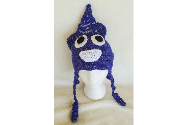 Purple Sparkle Poop Hat Adult Teen