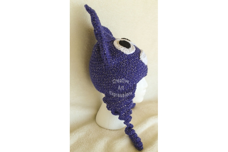 Purple Sparkle Poop Hat Adult Teen