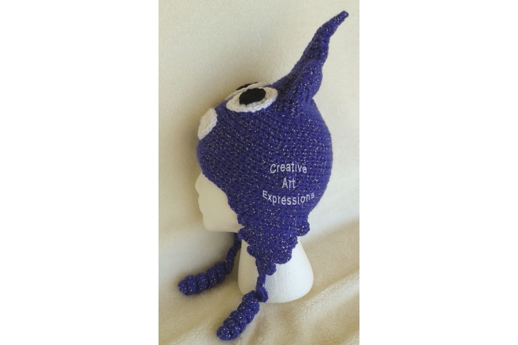 Purple Sparkle Poop Hat Adult Teen
