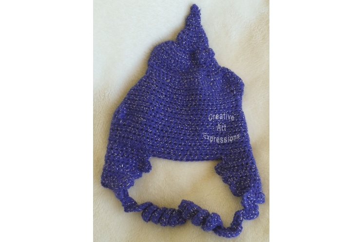 Purple Sparkle Poop Hat Adult Teen