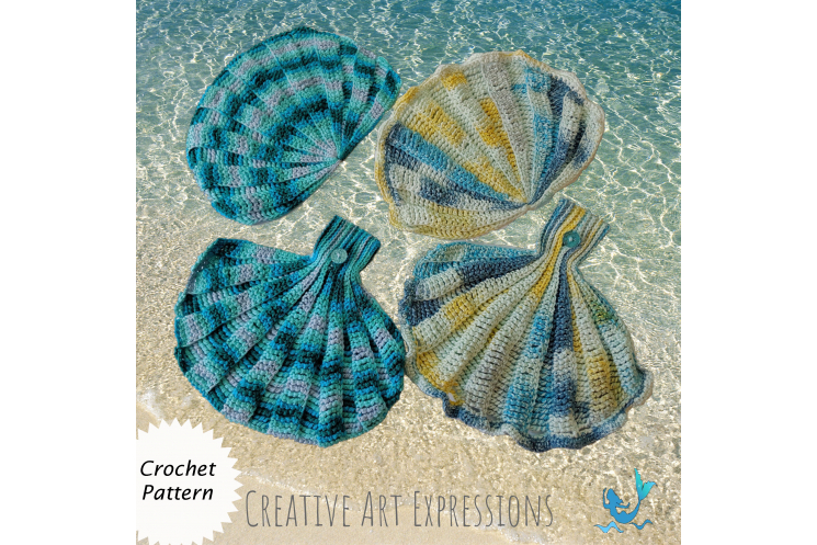 Seashell Towels in Aqua Ombre & Paris in June