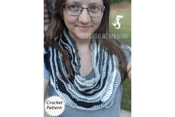 Sea Breeze Infinity Scarf Adult Teen in Newspaper