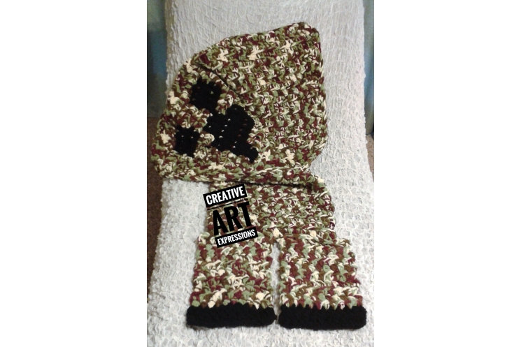 MOB Gamer Sleeper Blanket Crocheted MOB Camo Blanket