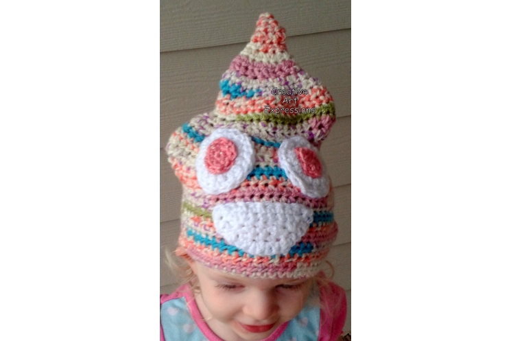 Child Poop Emoji Crocheted Hat without Ear flaps