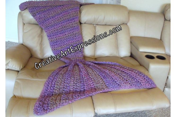 Purple Adult Teen Mermaid Blanket