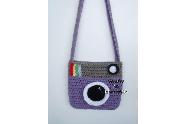 Purple & Gray Camera Purse