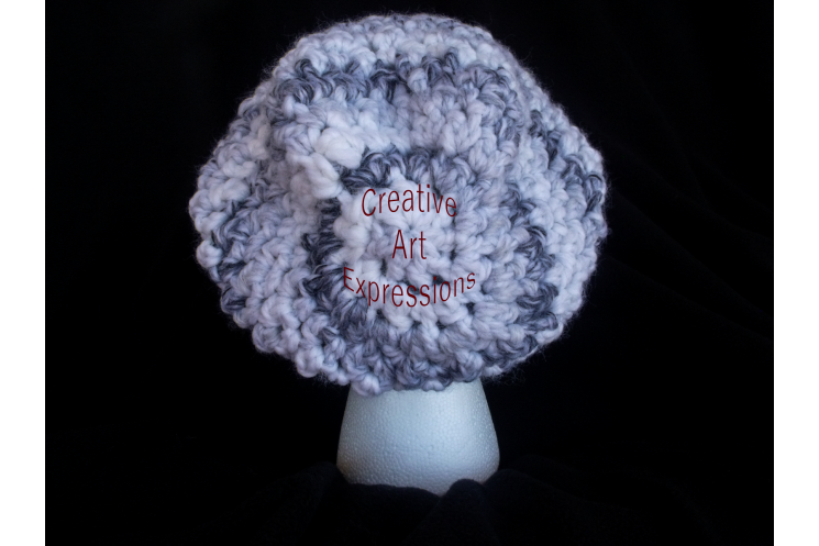 Chunky Slouchy Beanie Black & White