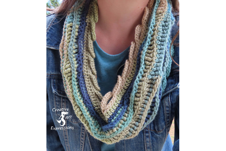 Sea Breeze Infinity Scarf Adult Teen in Sutherland Stripes
