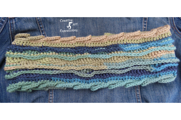 Sea Breeze Infinity Scarf in Mystic Sea