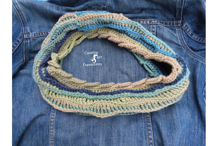 Sea Breeze Infinity Scarf in Mystic Sea