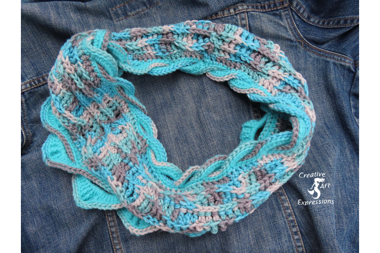 Sea Breeze Infinity Scarf Adult Teen in Icelandic