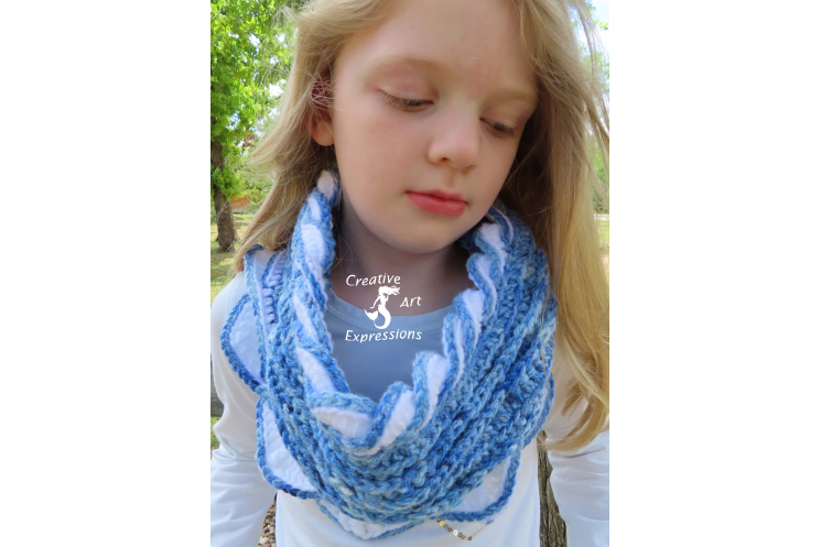 Sea Breeze Infinity Scarf in Sapphire Sea Youth 6-10 yrs