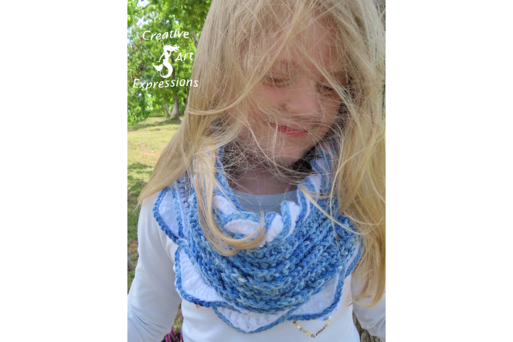 Sea Breeze Infinity Scarf in Sapphire Sea Youth 6-10 yrs