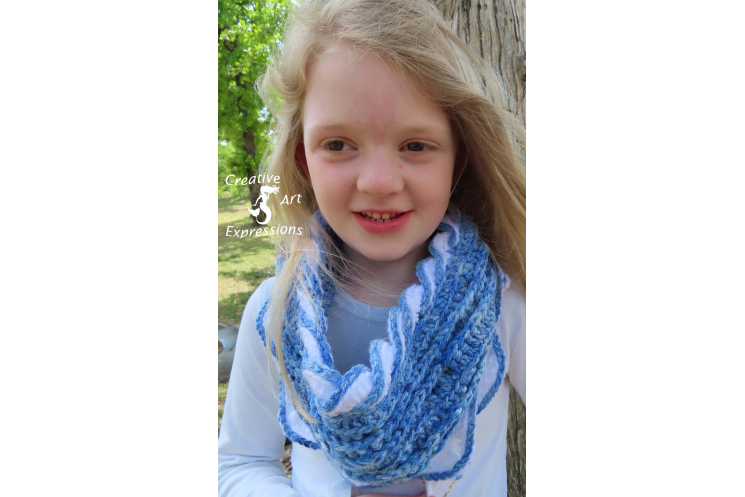 Sea Breeze Infinity Scarf in Sapphire Sea Youth 6-10 yrs