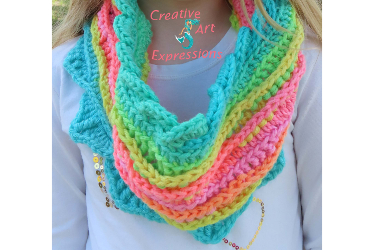 Sea Breeze Infinity Scarf in Coral Reef Youth 6-10 yrs