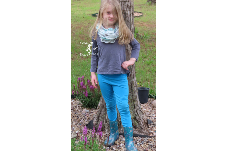 Sea Breeze Infinity Scarf Child 2-5 yrs in Sea Foam Whispers