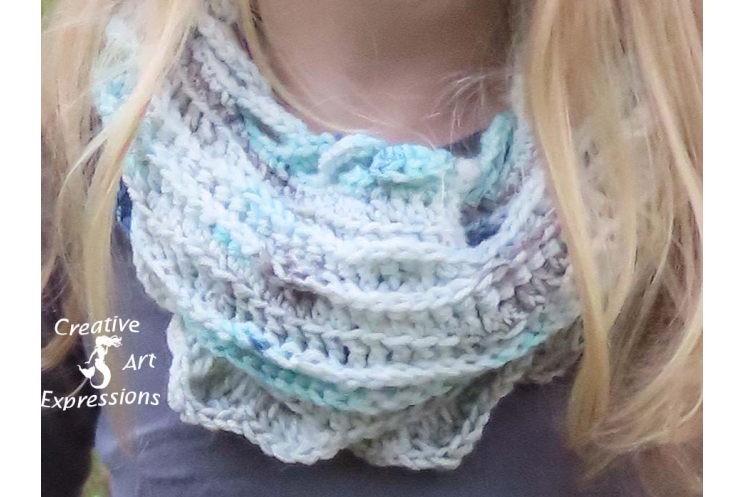 Sea Breeze Infinity Scarf Child 2-5 yrs in Sea Foam Whispers