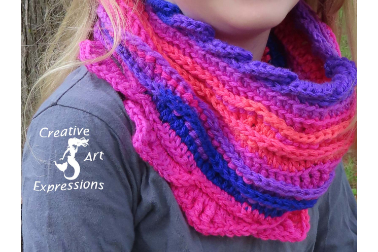 Sea Breeze Infinity Scarf in Flamingo Bay