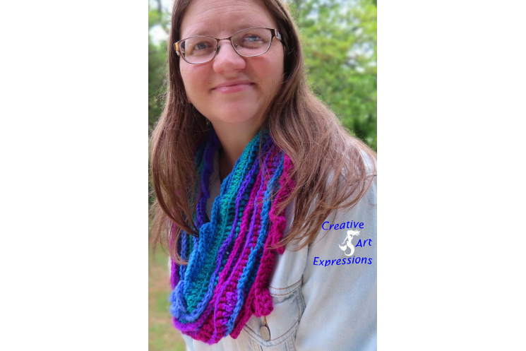 Sea Breeze Adult Teen Infinity Scarf Ocean Deep