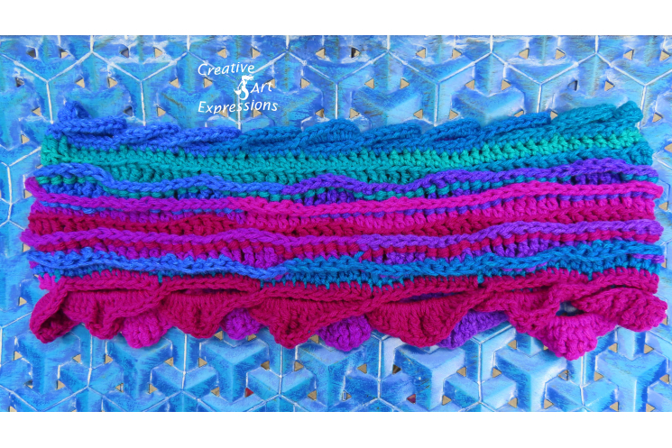Sea Breeze Adult Teen Infinity Scarf Ocean Deep