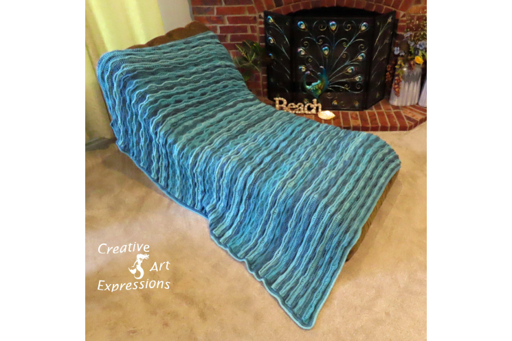 Sea Breeze King Size Blanket in Blue-tiful