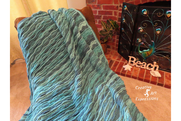 Sea Breeze King Size Blanket in Blue-tiful