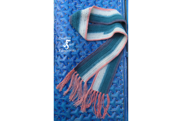 Beginner Crochet Scarf in Pegasus