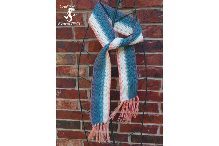 Beginner Crochet Scarf in Pegasus