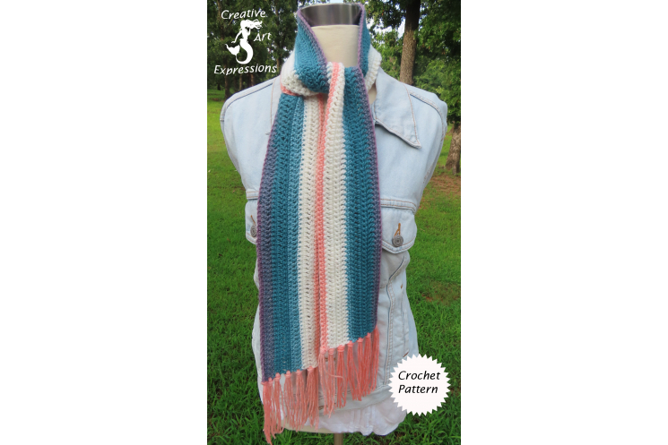 Beginner Crochet Scarf in Pegasus