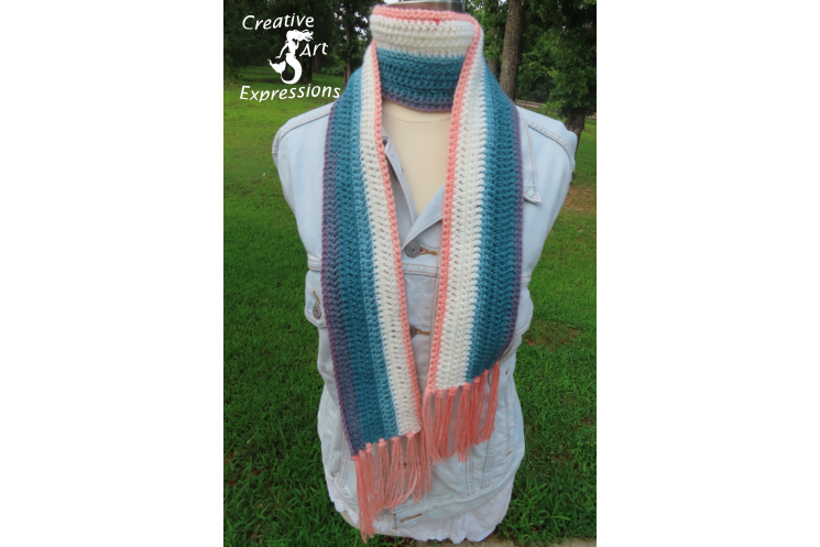 Beginner Crochet Scarf in Pegasus