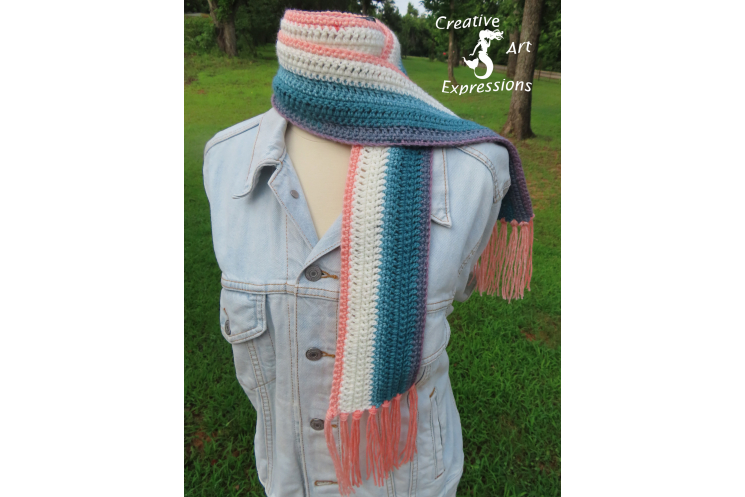 Beginner Crochet Scarf in Pegasus