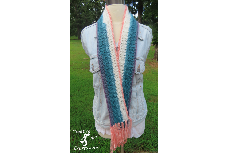 Beginner Crochet Scarf in Pegasus
