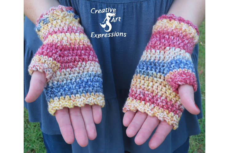 Beginner Fingerless Gloves in Brighton Road