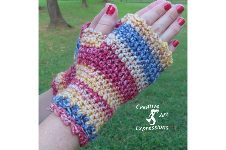 Beginner Fingerless Gloves in Brighton Road