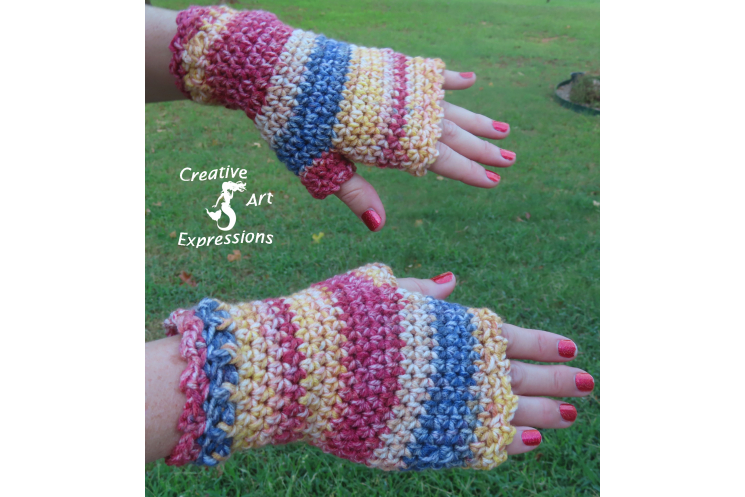 Beginner Fingerless Gloves in Brighton Road