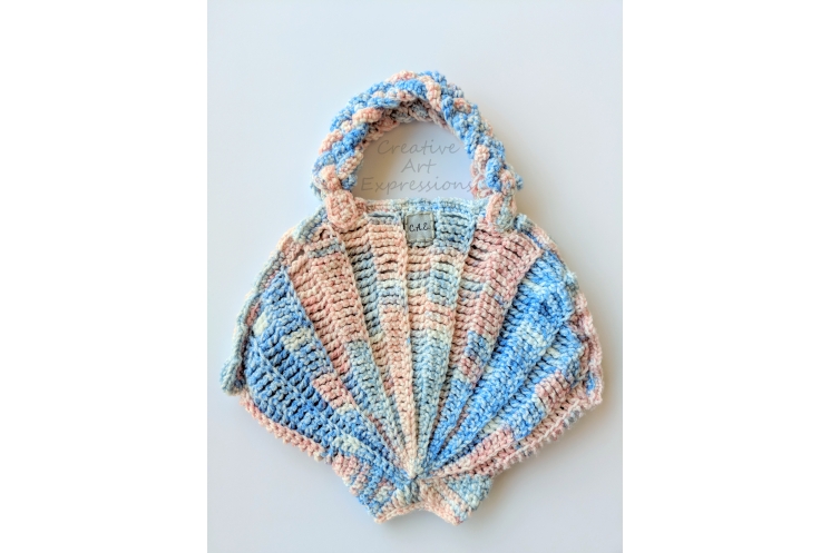 Pink & Blue Small Seashell Purse