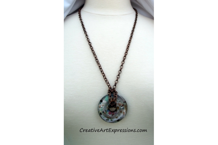 Creative Art Expressions Handmade Antique Copper Circle Necklace