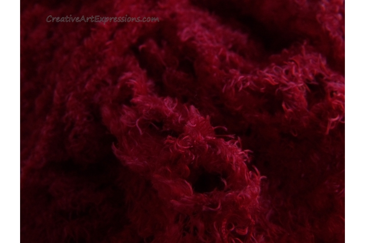 Creative Art Expressions Hand Knit Red Frill Lace Soft Ruffle Scarf