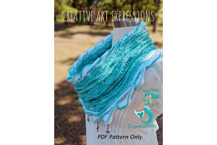 Sea Breeze Infinity Scarf Adult Teen in Topaz