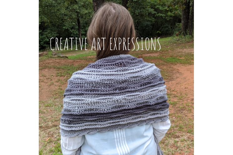 Sea Breeze Pocket Shawl in Anthracite Adult Regular