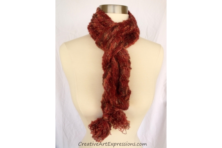 Creative Art Expressions  Autumn Leaves Scarf