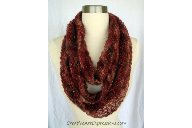 Creative Art Expressions  Autumn Leaves Scarf