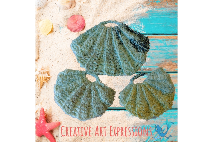 Crocheted Seashell Scrubbies