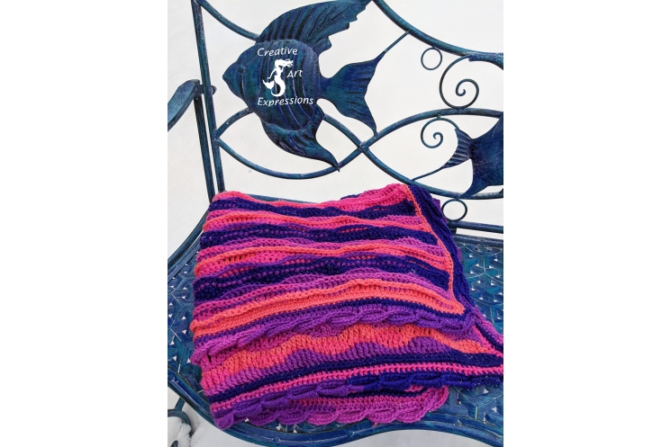 Flamingo Bay Sea Breeze Crib Baby Blanket or Lap Blanket
