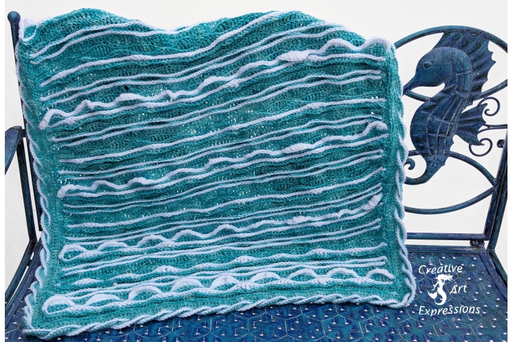 Topaz Sea Baby Blanket 34x34