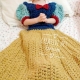 Fair Princess Dress Blanket in Golden Thick Soft Yarn