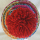 Bright Colored Hat Adult Teen Red Pom