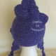 Purple Sparkle Poop Hat Adult Teen