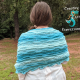 Sea Breeze Pocket Shawl Long in Aqua Seas